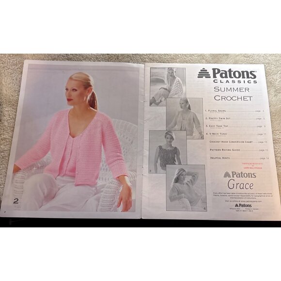 Patons Summer Fall Summer Sweater Knitting & Crochet Pattern Booklets Lot of 3 - Picture 11 of 14